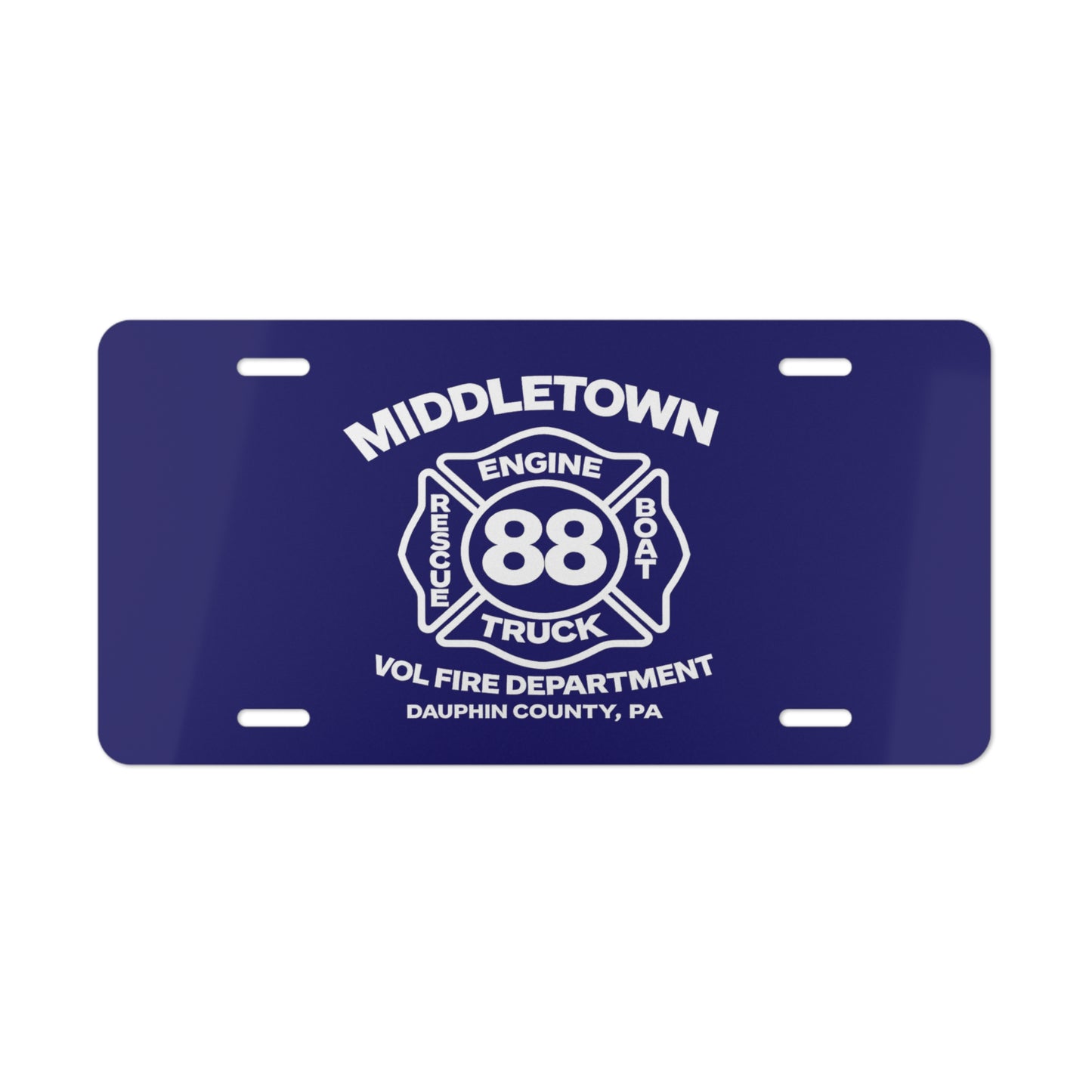 Fire Department Vanity Plate - Middletown Engine 88 Volunteer Fire Dept. License Plate