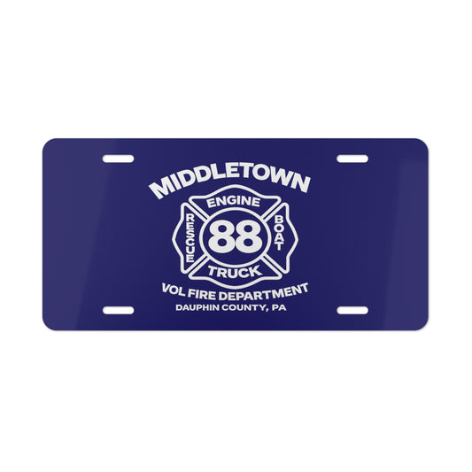 Fire Department Vanity Plate - Middletown Engine 88 Volunteer Fire Dept. License Plate