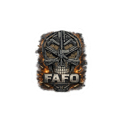 FAFO Gun Skull- Sticker