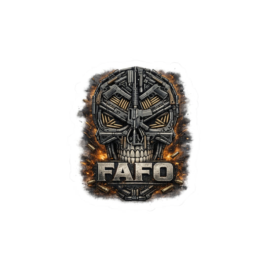 FAFO Gun Skull- Sticker
