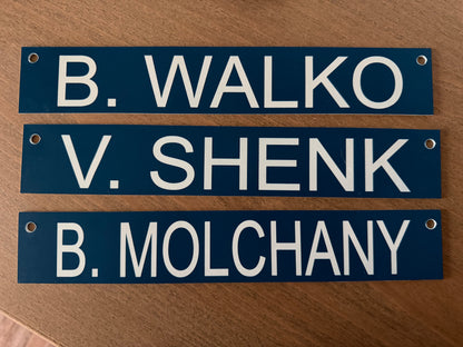 Custom Gear Rack Nameplates