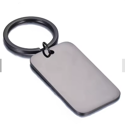 Custom Stainless Steel Rectangle Keychain