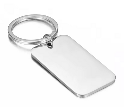 Custom Stainless Steel Rectangle Keychain