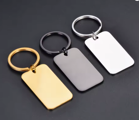 Custom Stainless Steel Rectangle Keychain